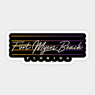 Fort Myers Beach Style Florida Sticker